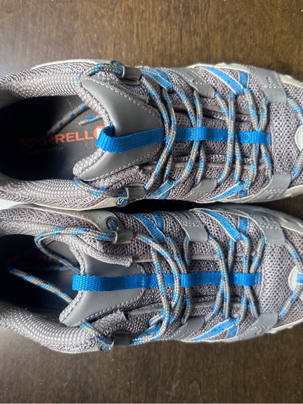 Merrell Gray with Blue Trail Sneakers